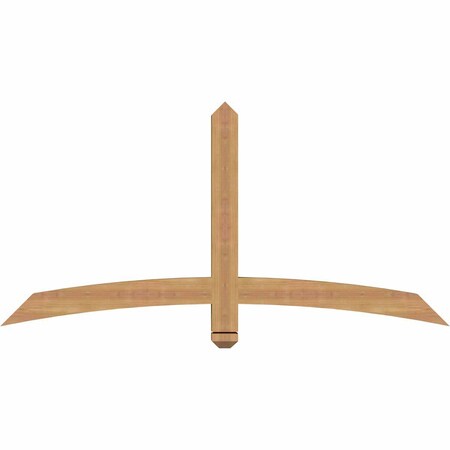 Ekena Millwork Bellingham Timber Gable Bracket, Western Red Cedar, 60"W x 30"H x 3 1/2"D x 3 1/2"F, 12/12 Pitch GBW060X30X0404BEL00SWR